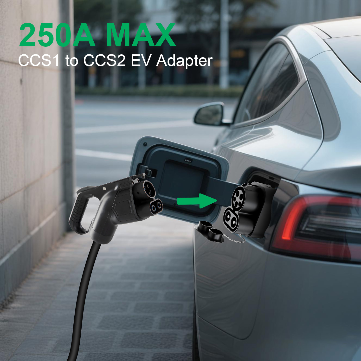 Adaptor Pengisi Daya CCS1 ke C - Ccs2 To Ccs1 Fast Charge Adapter 250Kw ulasan dan harga